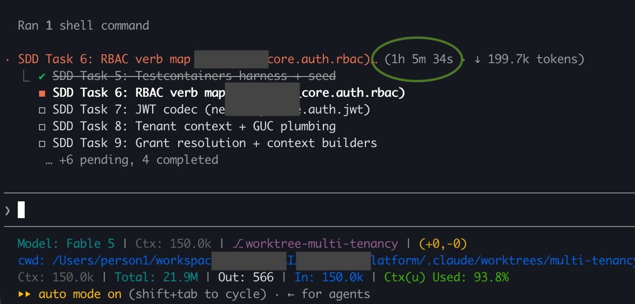 SDD task ledger terminal